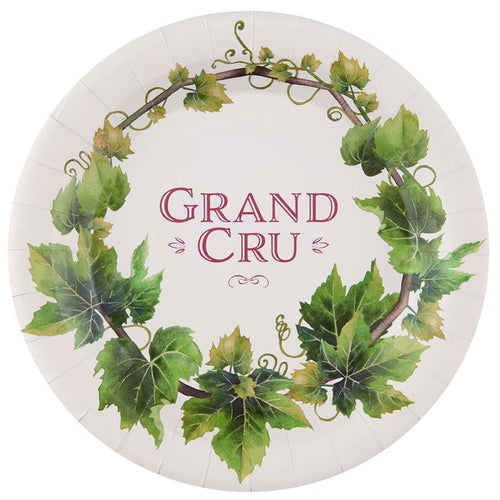10 assiettes Grand cru, vigne et raisin