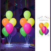 10 ballons fluo, 26 cm