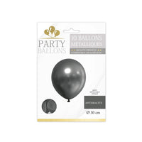 10 ballons métallisés, 30 cm