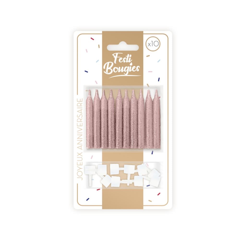 10 bougies d'anniversaire pailletées — vue 4