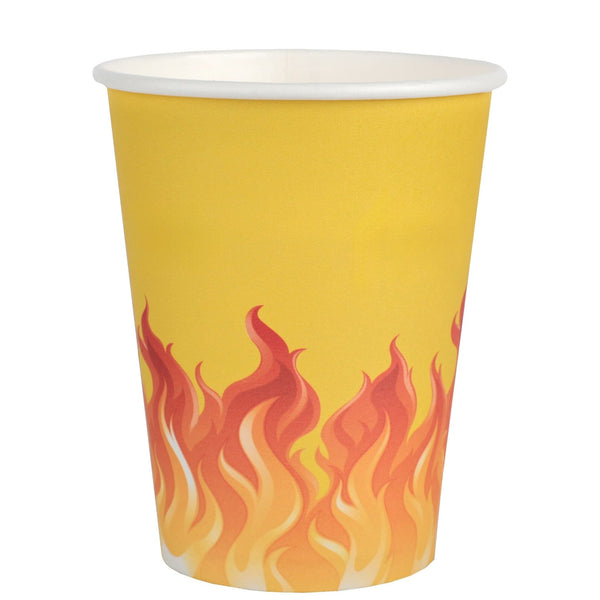 10 gobelets pompier, flammes