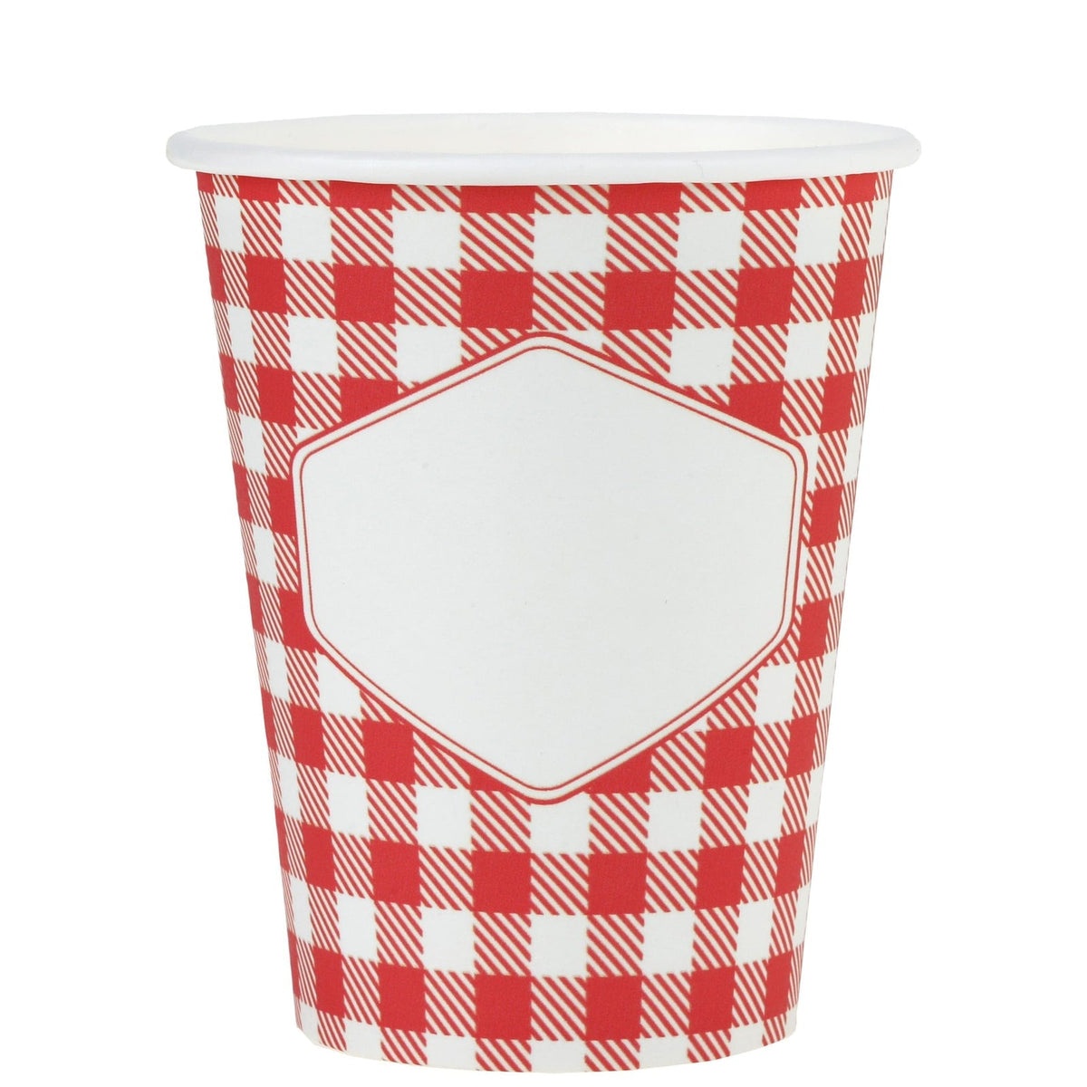 10 gobelets vichy rouge