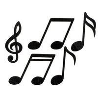 10 notes de musique à parsemer, noires