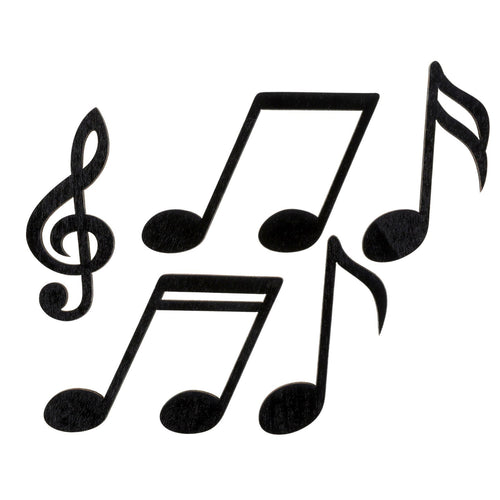 10 notes de musique à parsemer, noires