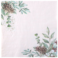 10 serviettes Douceur d'hiver, branches de sapin