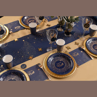 10 serviettes Joyeux Noël bleu nuit scintillant — vue 2