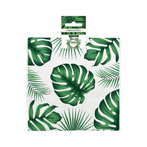 10 serviettes tropicales