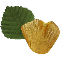 100 pétales métallisés avec feuilles, or, argent ou rose gold — vue 3