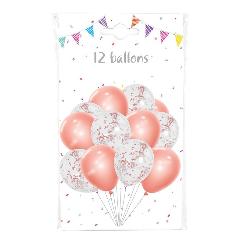 12 ballons métallisés et à confettis, 30 cm — vue 6