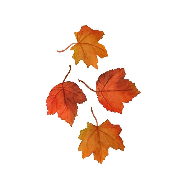 12 feuilles d'automne en tissu, 11 cm
