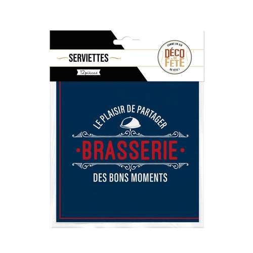 12 serviettes Brasserie