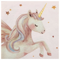 12 serviettes licorne magique