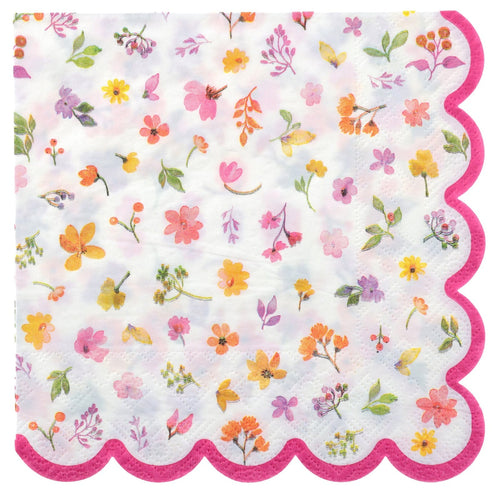 12 serviettes Printemps, fleurs