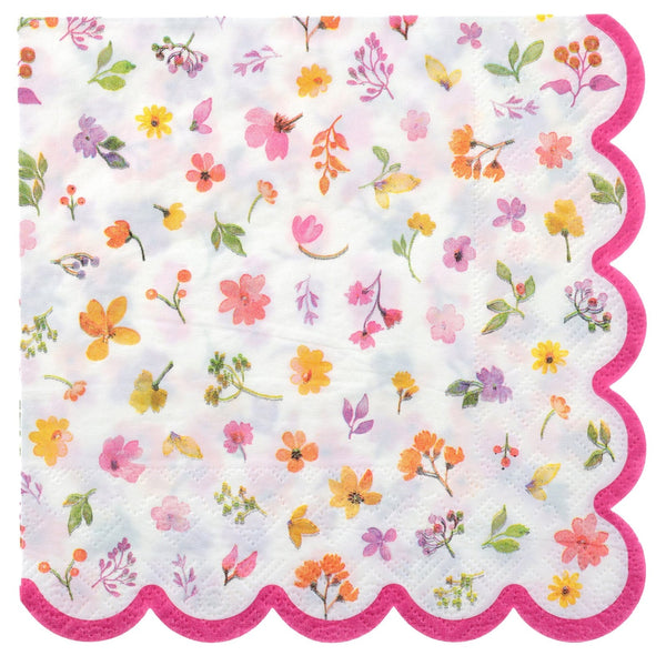 12 serviettes Printemps, fleurs