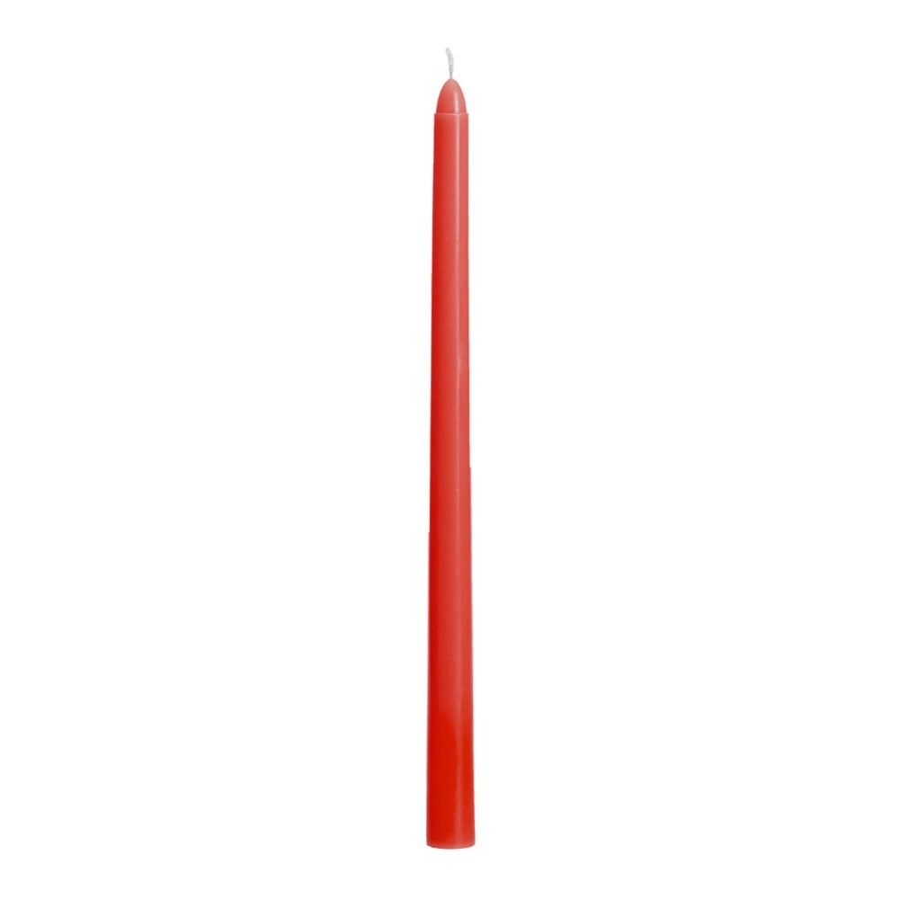 2 bougies flambeau 30 cm — Rouge
