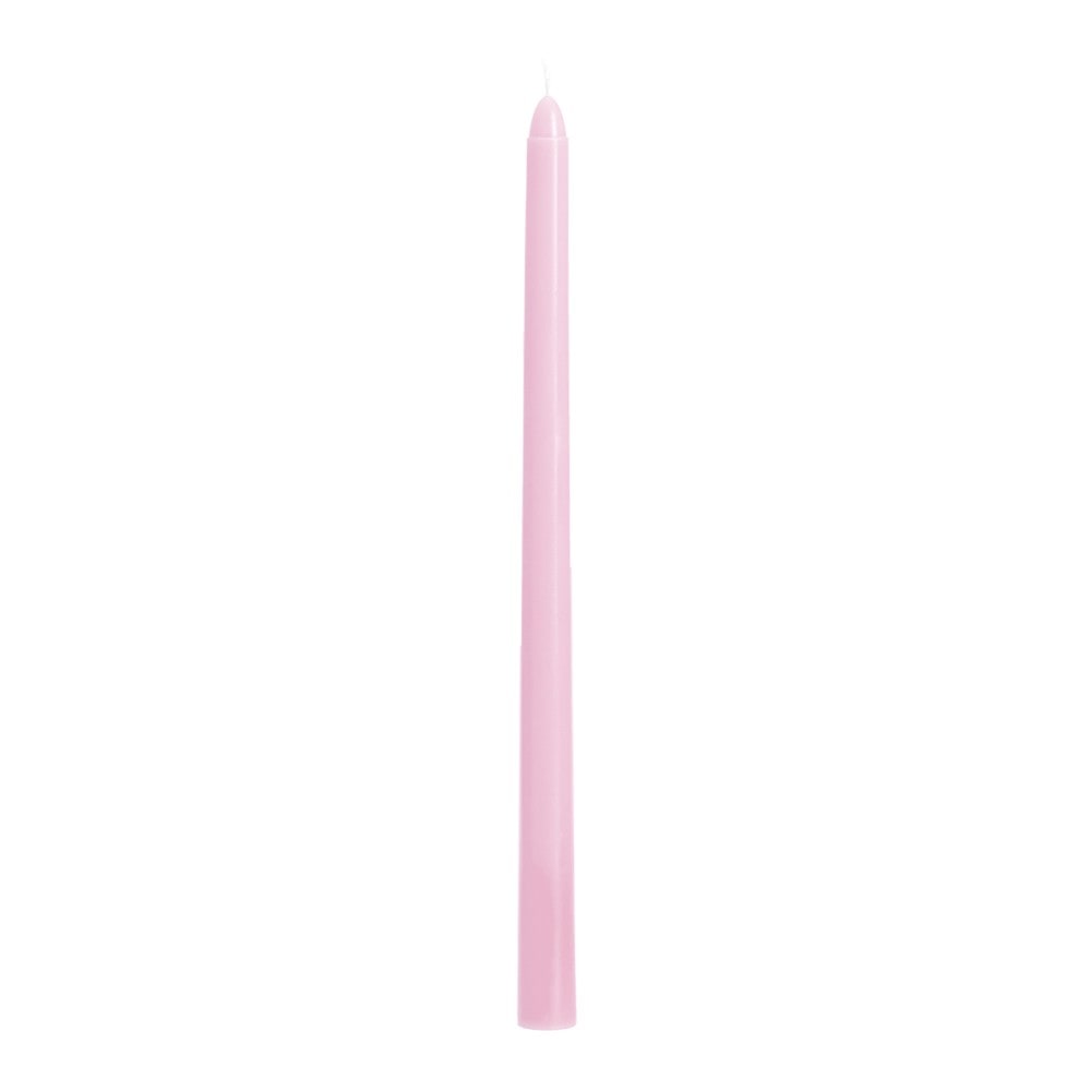 2 bougies flambeau 30 cm — Rose pastel