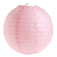 2 lanternes boules 30 cm, rose ou rouge