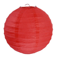 2 lanternes boules 30 cm, rose ou rouge — vue 2