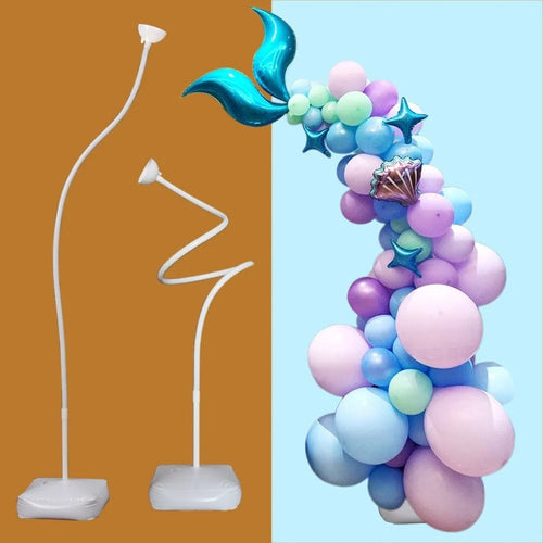 2 supports à ballons en boucle, 2,5 m et 1,5 m