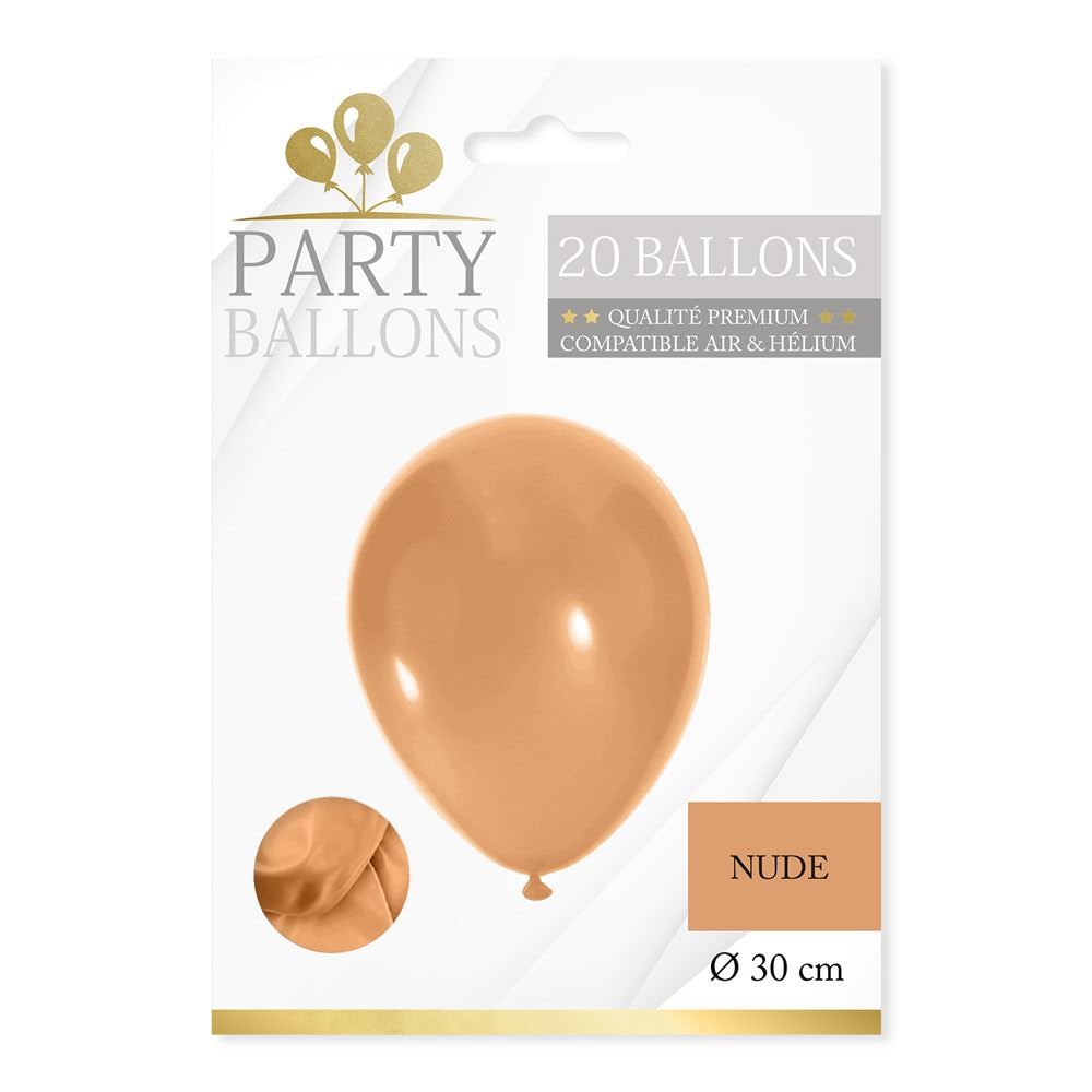 20 ballons pastel 30 cm, 6 coloris — vue 3