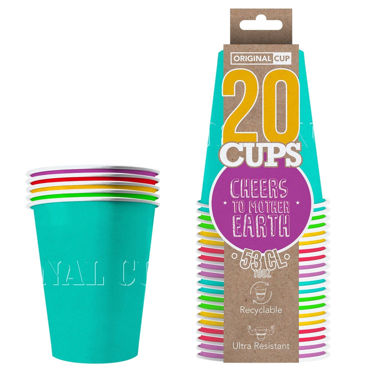 20 gobelets en carton 53 cl — vue 2