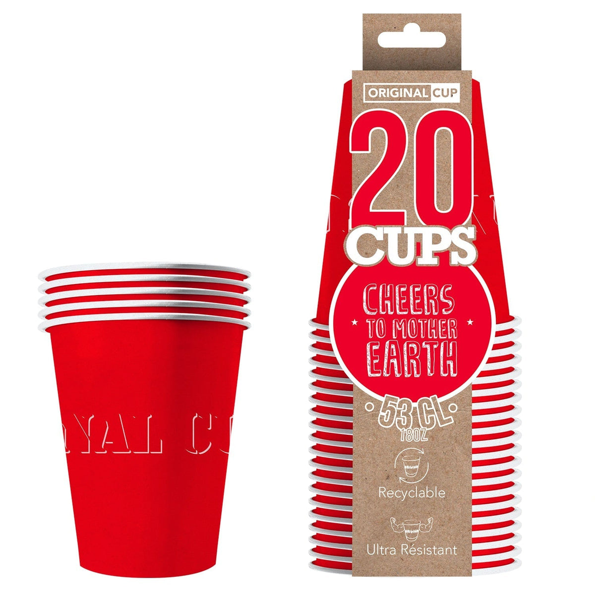 20 gobelets en carton 53 cl — vue 3