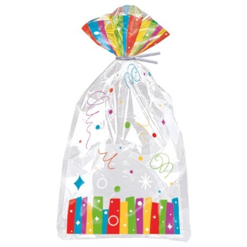 20 sachets cellophane arc-en-ciel