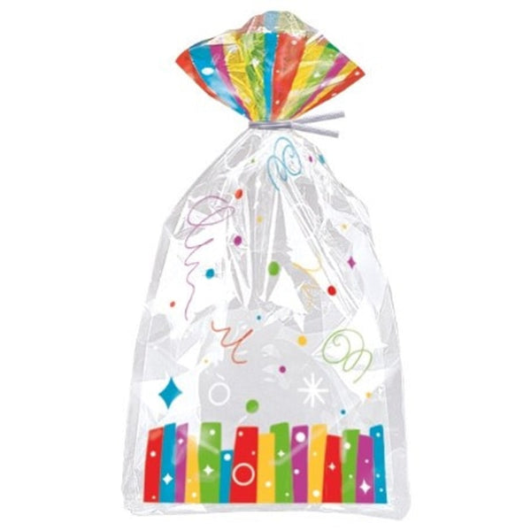 20 sachets cellophane arc-en-ciel