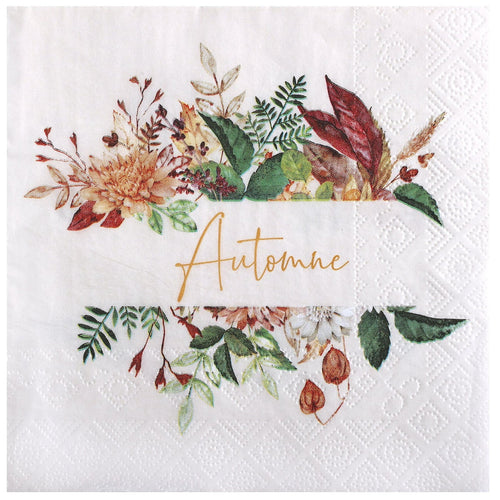 20 serviettes Automne, feuillages