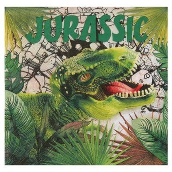 20 serviettes dinosaure Jurassic