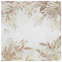 20 serviettes feuillage, vert ou naturel, 33 x 33 cm — Naturel