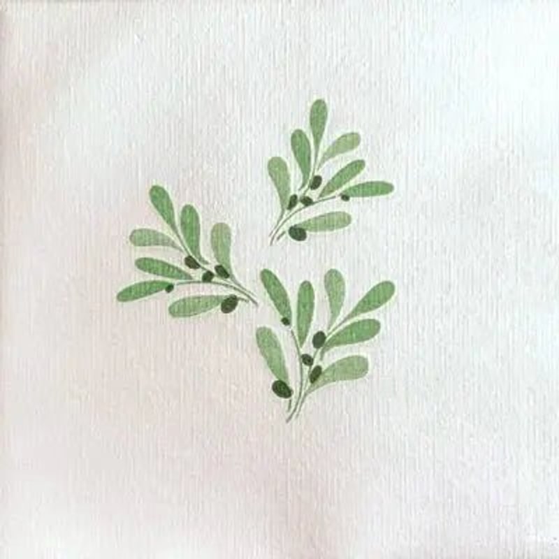 20 serviettes intissé Olivier, 40 x 40 cm