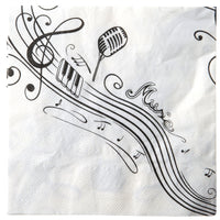 20 serviettes Music, notes de musique