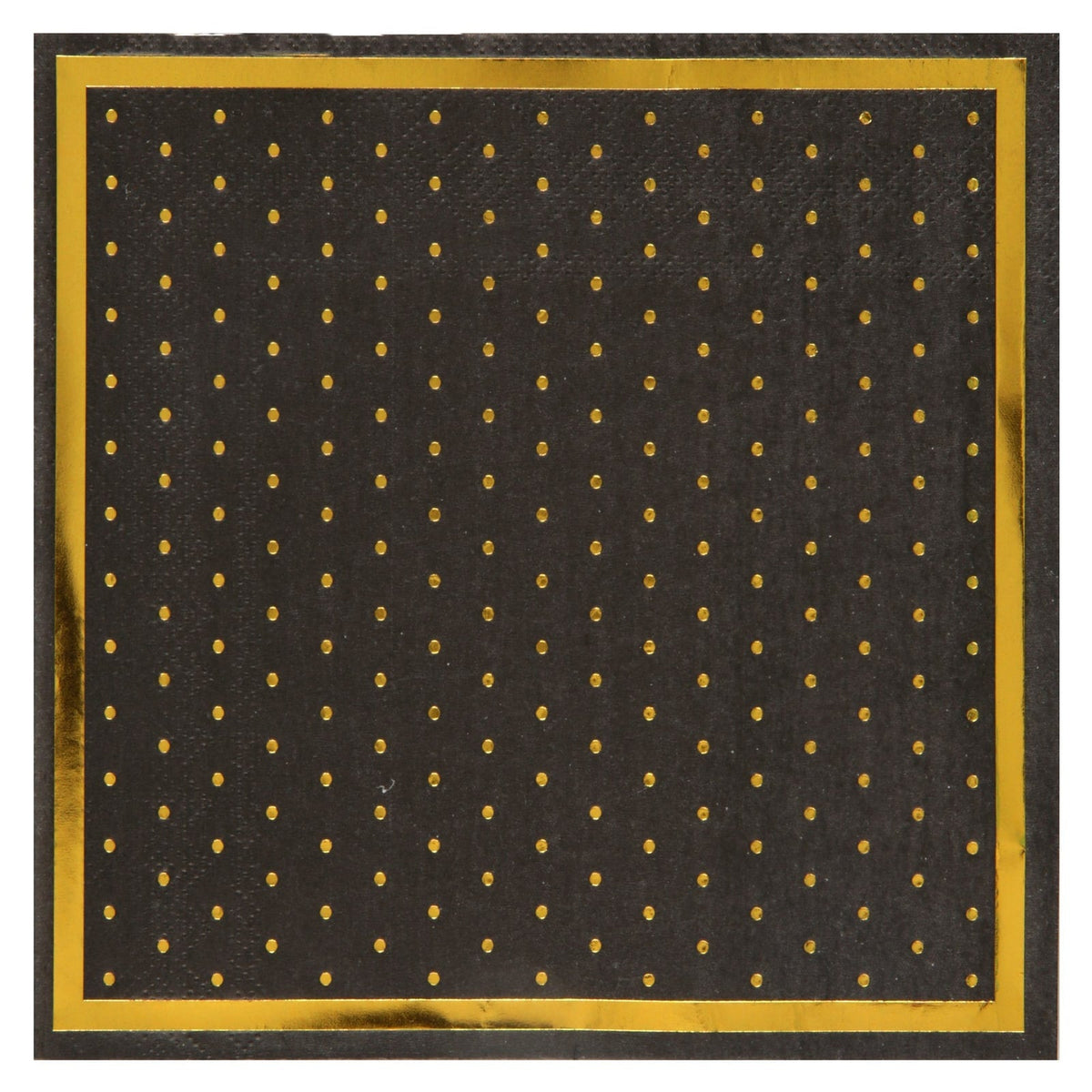 20 serviettes à pois dorés, noir ou rouge