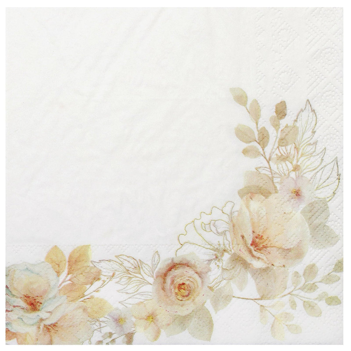 20 serviettes Tendresse, roses pêche