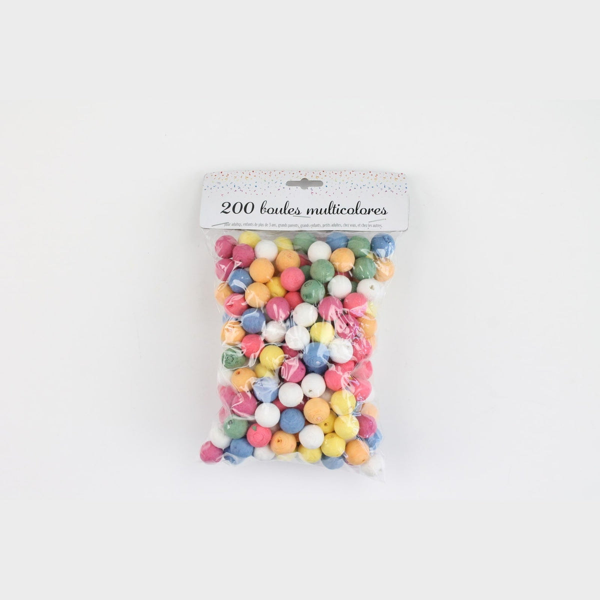 200 boules dancing multicolores — vue 3