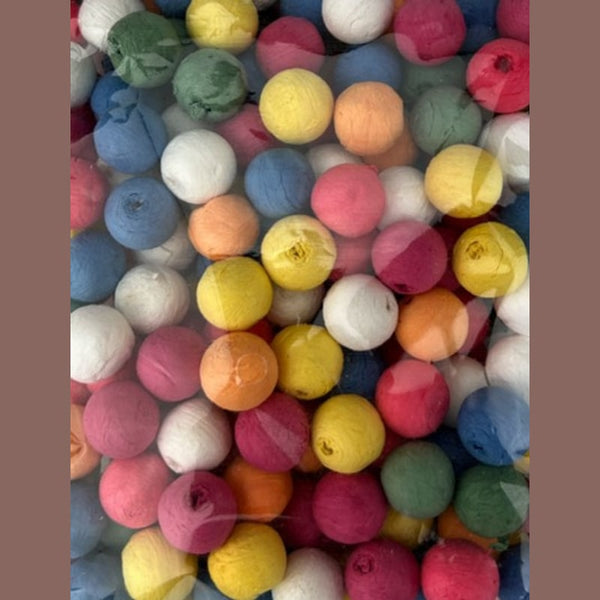 200 boules en papier multicolores