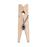 24 mini pinces en bois 2,5 cm, blanc ou naturel — vue 2