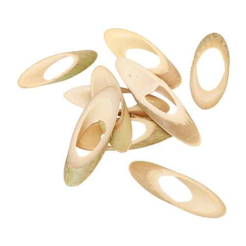 24 ronds de serviette en bambou