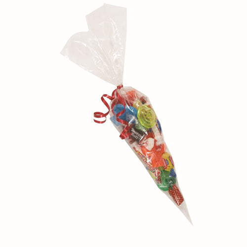 25 sachets cellophane en cône, 36 x 15 cm