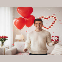 3 ballons cœur rouges, 45 cm — vue 2