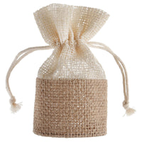 4 aumônières en jute, 10 cm