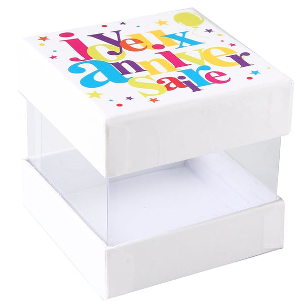 4 boîtes Joyeux anniversaire, 6 cm