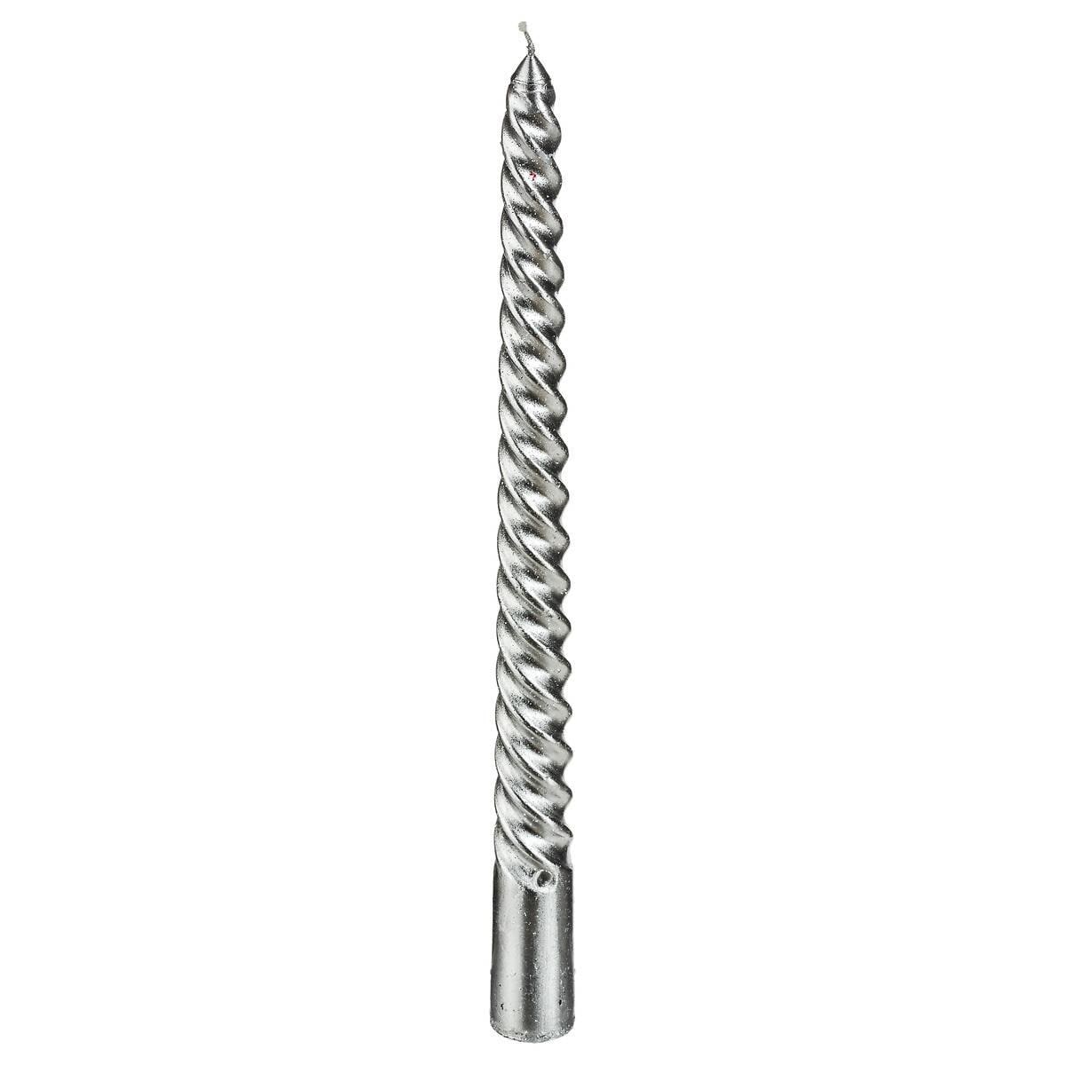 4 bougies flambeaux argentées, 2 modèles — vue 2