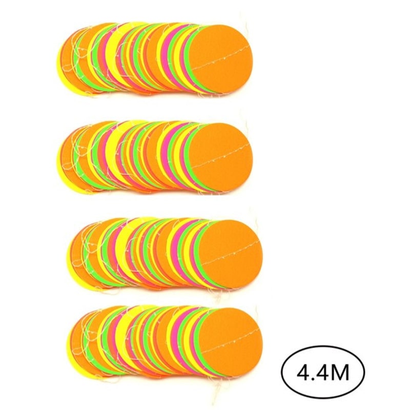 4 guirlandes à pois fluo UV, 4,4 m — vue 2