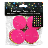 4 guirlandes à pois fluo UV, 4,4 m — vue 4