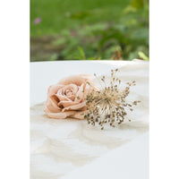 4 têtes de roses rose poudré, 11 cm — vue 3