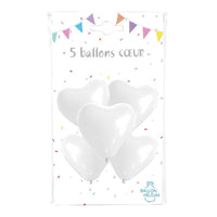 5 ballons cœur, 26 cm — vue 4
