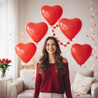 5 ballons cœur, 26 cm — vue 5