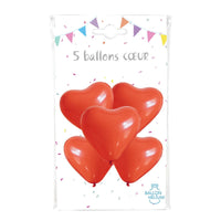 5 ballons cœur, 26 cm — vue 6